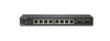 Scheda Tecnica: SonicWall Switch SWS12 8PoE gestito 8 x 10/100/1000 - (PoE) + 2 x Gigabit SFP desktop PoE (55 W)