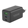 Scheda Tecnica: Fontastic Alimentatore Gan 100w 2x USB-c 1x USB-a - Power Delivery Fast Charger Nero